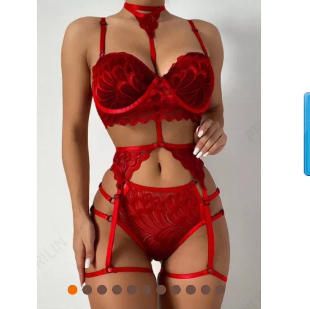 Red lingerie set size Large